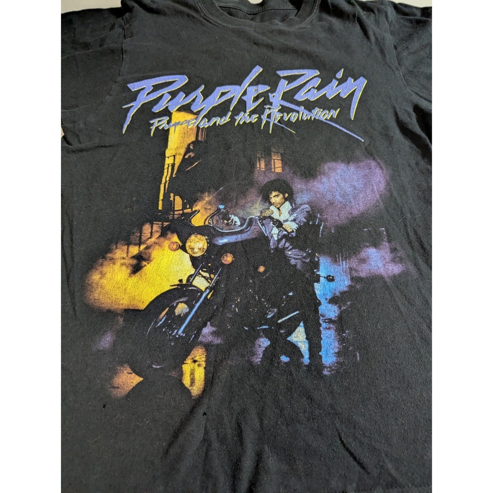 Prince Purple Rain and the Revolution Black Graphic T Shirt - Picture 3 of 11